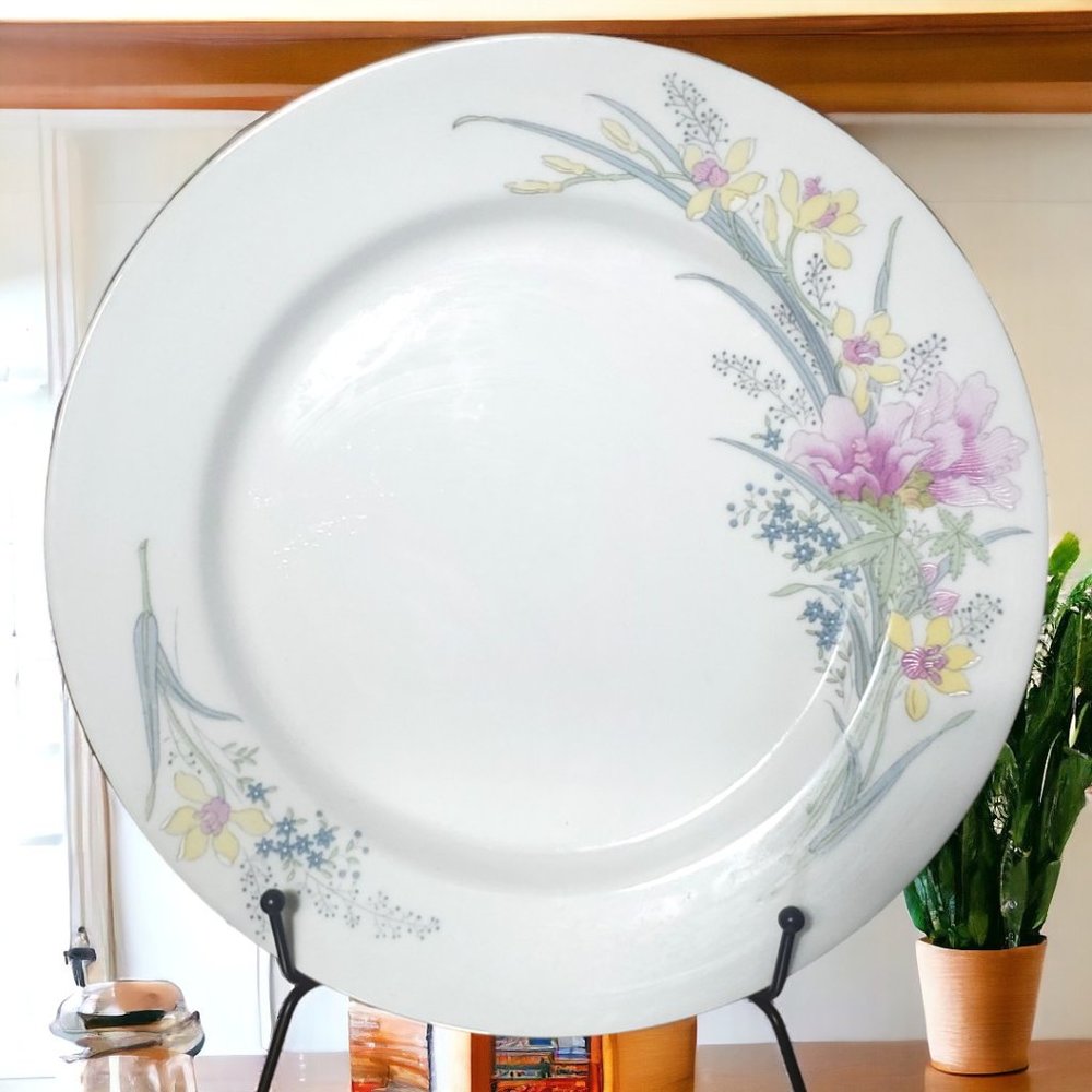 JAM2 by Jamestown Dinner Plate - Pink&Yellow Floral  1970's